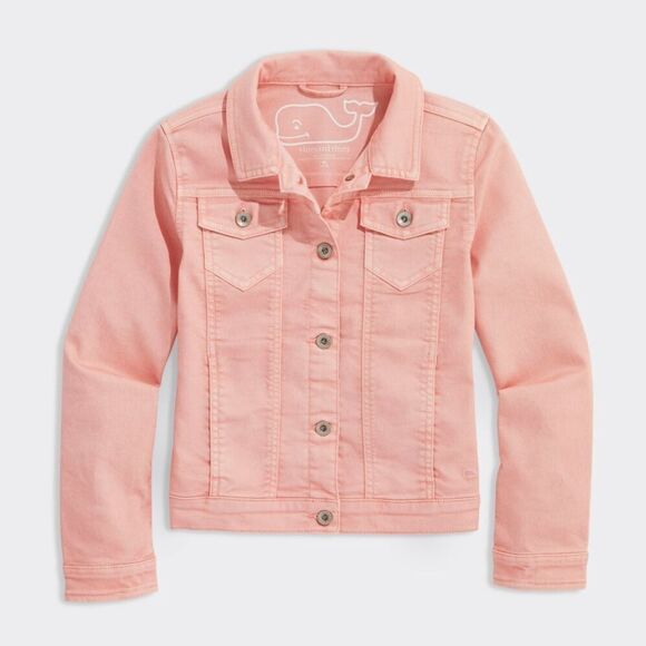 Vineyard Vines Pink Denim Jean Jacket - Picture 1 of 5